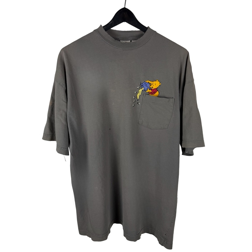 Vintage 90s The Disney Store Winnie The Pooh Front Pocket Cartoon Shirt Size 2XL